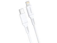 Cablu Date si Incarcare USB-C - Lightning XO Design TK04, 20W, 1m, Alb