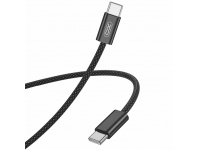Cablu Date si Incarcare USB-C - USB-C XO Design NB-Q206B, 60W, 1m, Negru