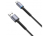 Cablu Date si Incarcare USB la MicroUSB XO Design XO-NB215, 1 m, 2.4A, Negru 