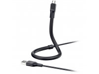 Cablu Date si Incarcare USB la MicroUSB XO Design NB195, 1.2 m, bracket, Negru 