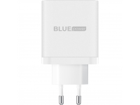 Incarcator Retea cu cablu USB Type-C BLUE Power BPCE04, Quick Charge, 65W, 1 X USB - 2 x USB Type-C, Alb 
