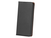Husa Piele OEM Genuine Leather Smart Pro pentru Samsung Galaxy A03s A037, Neagra 