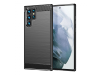 Husa TPU OEM Carbon pentru Samsung Galaxy S23 Ultra S918, Neagra 