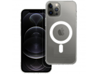 Husa TPU OEM Clear Mag pentru Apple iPhone 12 Pro, MagSafe, Transparenta 