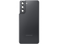 Capac Baterie Samsung Galaxy S21 5G G991, cu Geam Blitz - Geam Camera Spate, Gri (Phantom Gray), Second Hand