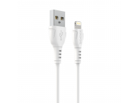 Cablu Date si Incarcare USB-A - Lightning Borofone BX51 Triumph, 18W, 1m, Alb