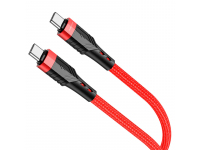 Cablu Date si Incarcare USB Type-C la USB Type-C Borofone BU35 Influence, 1.2 m, 3A, 60W, Rosu 