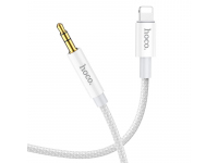 Cablu Audio 3.5mm - Lightning HOCO UPA19, 1m, Argintiu