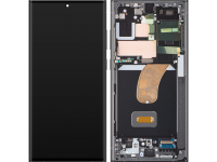 Display cu Touchscreen Samsung Galaxy S23 Ultra S918, cu Rama, Gri (Graphite), Service Pack GH82-30466E