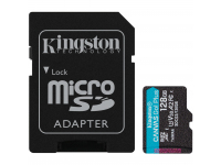 Card Memorie microSDXC Kingston Canvas Go Plus, 128Gb, Clasa 10 / UHS-1 U3, Cu Adaptor SDCG3/128GB 