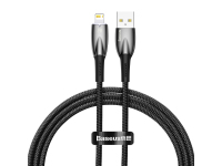 Cablu Date si Incarcare USB-A - Lightning Baseus Glimmer Series, 20W, 1m, Negru CADH000201 