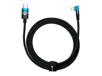Cablu Date si Incarcare USB-C - Lightning Baseus MVP 2 Elbow Right Angle, 20W, 2m, Albastru CAVP000321 