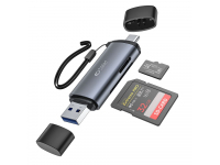 Cititor Card USB / USB-C Tech-Protect, SD - microSD, Gri 