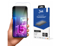 Folie de protectie Ecran 3MK FlexibleGlass pentru Apple iPhone 15 Plus, Sticla Flexibila, Full Glue 