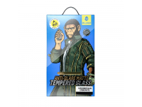 Folie de protectie Ecran Mr. Monkey Glass pentru Apple iPhone 15 Pro Max, Sticla Securizata, Full Glue, 5D, Neagra 