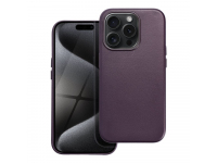 Husa MagSafe pentru Apple iPhone 15 Pro Max, OEM, Leather Mag, Violet 
