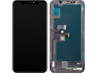 Display cu Touchscreen ZY pentru Apple iPhone X, cu Rama, Versiune LCD In-Cell, Negru