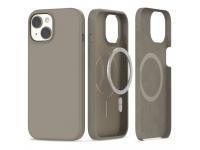Husa MagSafe pentru Apple iPhone 15, Tech-Protect, Silicone, Maro 