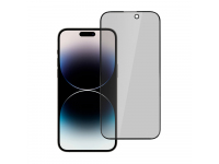 Folie de protectie Ecran Privacy OEM pentru Apple iPhone 15 Pro, Sticla Securizata, Full Glue