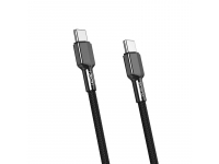 Cablu Date si Incarcare USB-C - USB-C XO Design NB183B, 60W, 1m, Negru 