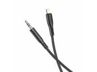 Cablu Audio 3.5mm - Lightning HOCO UPA18, 1m, Negru 