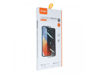 Folie de protectie Ecran Privacy Veason pentru Apple iPhone 15 Plus, Sticla Securizata, Full Glue, 6D 