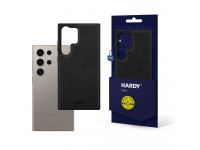 Husa MagSafe pentru Samsung Galaxy S24 Ultra S928, 3MK, Hardy Silky Leather, Neagra 