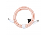 Cablu Date si Incarcare USB-C - USB-C OEM C263, 60W, 1.5m, Roz 