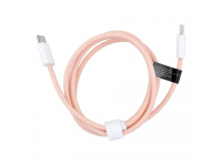 Cablu Date si Incarcare USB-C - USB-C OEM C263, 60W, 1m, Roz 