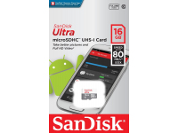Card Memorie microSDHC SanDisk Ultra Android, 16Gb, Clasa 10 / UHS-1 U1 SDSQUNS-016G-GN3MN