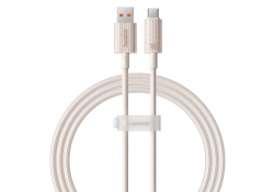 Cablu Date si Incarcare USB-A - USB-C Baseus Habitat Series, 100W, 1m, Roz P10360203421-00 