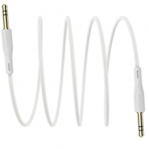 Cablu Audio 3.5 mm la 3.5 mm Borofone BL1 Audiolink, 1 m, Alb