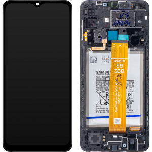 Display - Touchscreen Samsung Galaxy A12 A127, Cu Rama, Negru GH82-26486A 