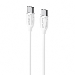 Cablu Date si Incarcare USB Type-C la USB Type-C Borofone BX19 Double-speed, 1 m, 60W, Alb 