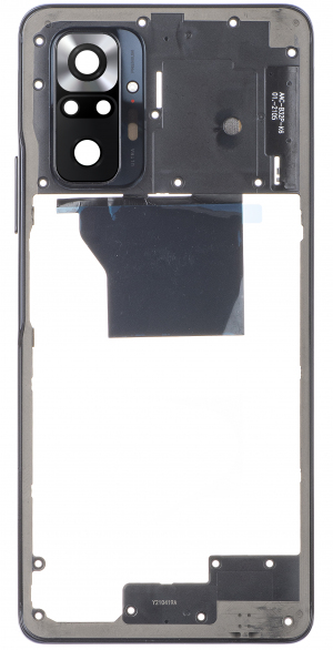 Carcasa Mijloc Xiaomi Redmi Note 10 Pro, cu geam camera, Gri 
