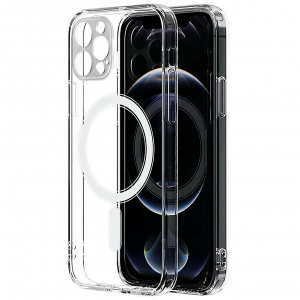 Husa TPU OEM MagSafe Magnetic Antisoc pentru Apple iPhone 13 Pro Max, Transparenta 