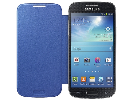 Husa piele Samsung Galaxy S4 mini I9195I EF-FI919BC albastra | GSMnet.ro