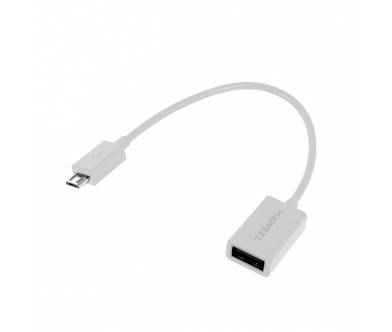 Adaptor OTG microUSB-USB Haweel alb Blister