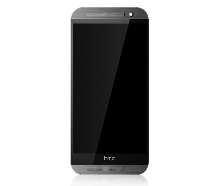 Display cu touchscreen si rama HTC One (M8) Gri
