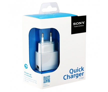Incarcator retea Sony Xperia E5 EP881 alb Blister Original