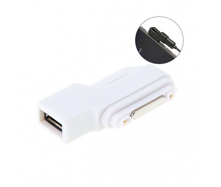 Adaptor incarcare Magnetic - MicroUSB Sony Xperia Z1 alb