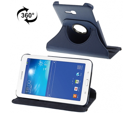 Husa piele Samsung Galaxy Tab 3 Lite 7.0 SM-T110 Deluxe bleumarin