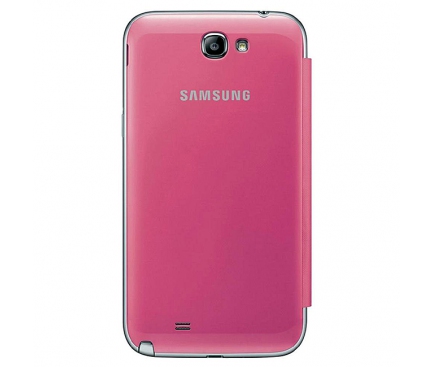 Husa piele Samsung Galaxy Note II N7100 EFC-1J9FP Flip roz Originala