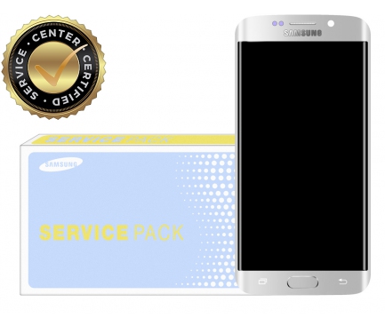 Display cu Touchscreen Samsung Galaxy S6 edge G925, cu Rama, Alb, Service Pack GH97-17162B