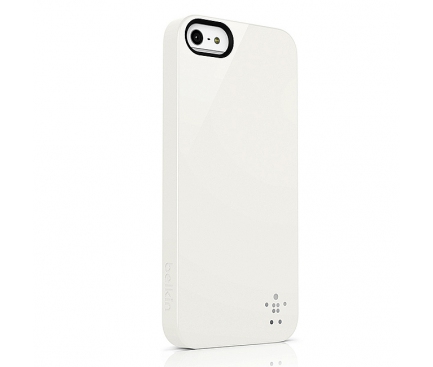 Husa plastic Apple iPhone 5 Belkin Shield alba Blister Originala