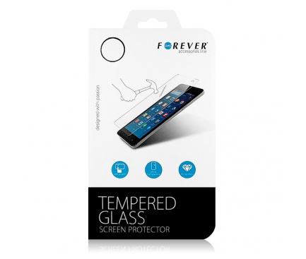 Folie Protectie ecran antisoc Samsung Galaxy S6 edge G925 Forever Tempered Glass Full Face Blister