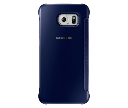 Husa plastic Samsung Galaxy S6 G920 Clear View EF-ZG920BBEGWW bleumarin Blister Originala