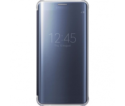 Husa plastic Samsung Galaxy S6 edge+ G928 Clear View EF-ZG928CBEGWW Bleumarin Blister Originala