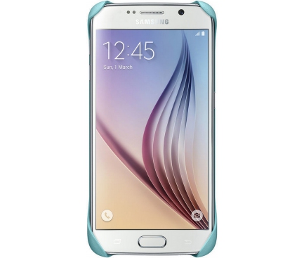 Husa plastic Samsung Galaxy S6 G920 EF-YG920BM turquoise Blister Originala