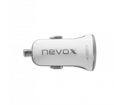 Adaptor auto 2.4A Nevox High Speed alb Blister Original